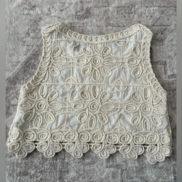 Mahina Boutique Crochet Sleeveless Crop Top O/S Small - Picture 12 of 16